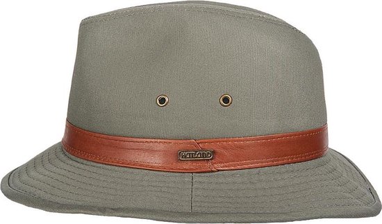 Hatland - UV Bucket hoed voor heren - BushWalker - Olijfgroen - maat XXL (63CM)