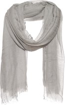 Sjaal grijs - effen sjaal - 15% zijde / 85% modaal