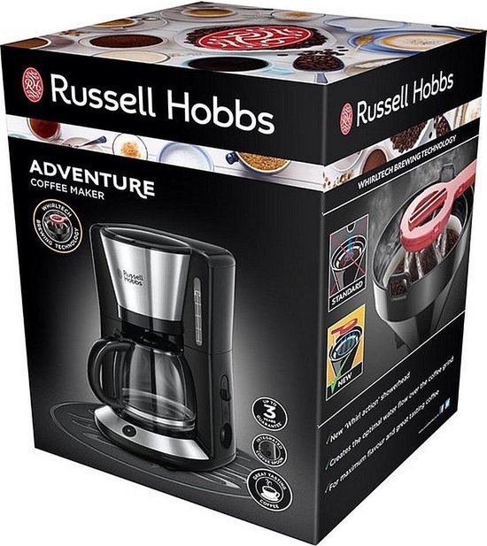 Bediening - Russell Hobbs 24010-56 - Russell Hobbs Adventure 24010-56 -  Filter Koffiezetapparaat - RVS