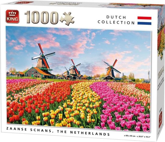 King Puzzel 1000 Stukjes (68 x 49 cm) - Zaanse Schans Nederland - Holland  Souvenirs | bol.com