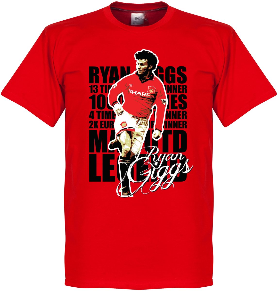 Ryan Giggs Legend T-Shirt - Rood - L
