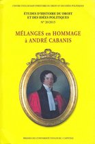 Études d’histoire du droit et des idées politiques - Mélanges en hommage à André Cabanis