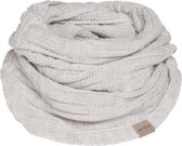 Knit Factory Bobby Gebreide Colsjaal Dames & Heren - Nekwarmer Ronde Sjaal - Nekwarmer - Wollen Sjaal - Beige colsjaal - Dames sjaal - Heren sjaal - Unisex - Beige - One Size