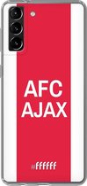 6F hoesje - geschikt voor Samsung Galaxy S21 -  Transparant TPU Case - AFC Ajax - met opdruk #ffffff