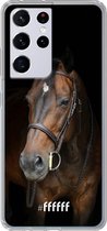 6F hoesje - geschikt voor Samsung Galaxy S21 Ultra -  Transparant TPU Case - Horse #ffffff
