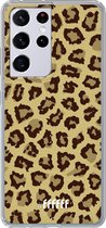 6F hoesje - geschikt voor Samsung Galaxy S21 Ultra -  Transparant TPU Case - Jaguar Print #ffffff