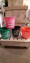 Emmer - Tekst - Roze - 5 liter - 'Ook diva's moeten poetsen'