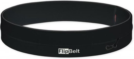 FlipBelt Classic - Running Belt – Hardloopriem voor Telefoon, Water en Meer – Unisex – Zwart - S - FlipBelt