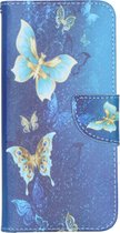Hoesje Met Pasjeshouder Geschikt voor Nokia 2.3 - Design Softcase Bookcase (Binfen) smartphone - Meerkleurig / Blue Butterfly