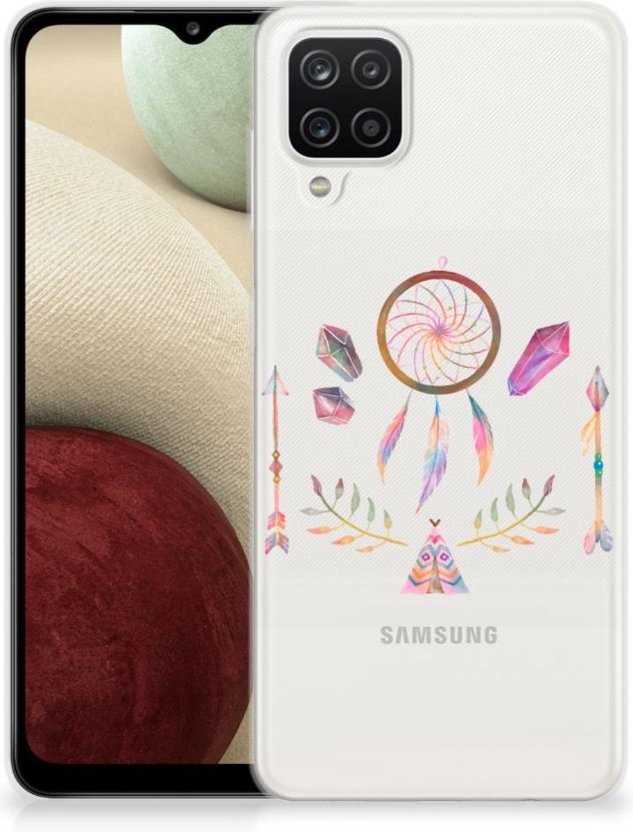 Samsung Galaxy A12 Telefoonhoesje met Naam Boho Dreamcatcher