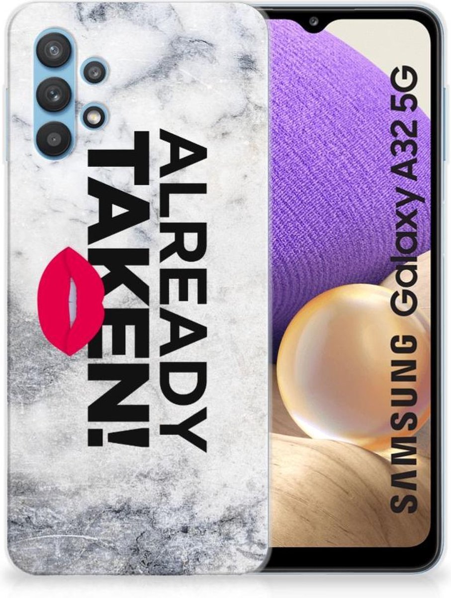Samsung Galaxy A32 5G Siliconen hoesje met naam Already Taken White