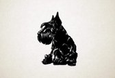 Wanddecoratie - Hond - Schotse terrier 1 - M - 82x60cm - Zwart - muurdecoratie - Line Art