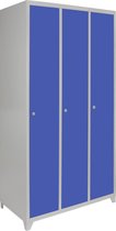 Lockerkast Metaal - Rood - Tweedeurs - 90cm(b)x50cm(d)x180cm(h) - Flatpack - Ventilatie -  3 GRATIS magneten - 2 Sleutels per slot - lockers kluisjes