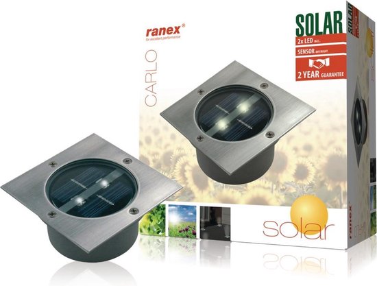 Ranex Carlo Grondspot 1 stuk - - - Solar - RVS bol.com