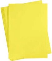 Gekleurd Karton, A2, 420x594 mm, 180 gr, sun yellow, 100 vel/ 1 doos | Knutselpapier | Knutselkarton