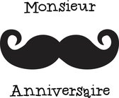 Pakket van 10: Verjaardagskaart "Monsieur Anniversaire"
