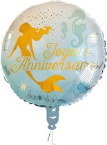 Boland - Folieballon Zeemeermin 'Joyeux Anniversaire' - Multi - folieballon
