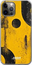 6F hoesje - geschikt voor iPhone 12 Pro - Transparant TPU Case - Black And Yellow #ffffff