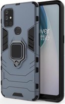 OnePlus Nord N10 Hoesje met Ring Kickstand Blauw