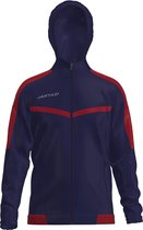 Jartazi Sportjack Torino Hooded Unisex Polyester Navy/rood Maat M