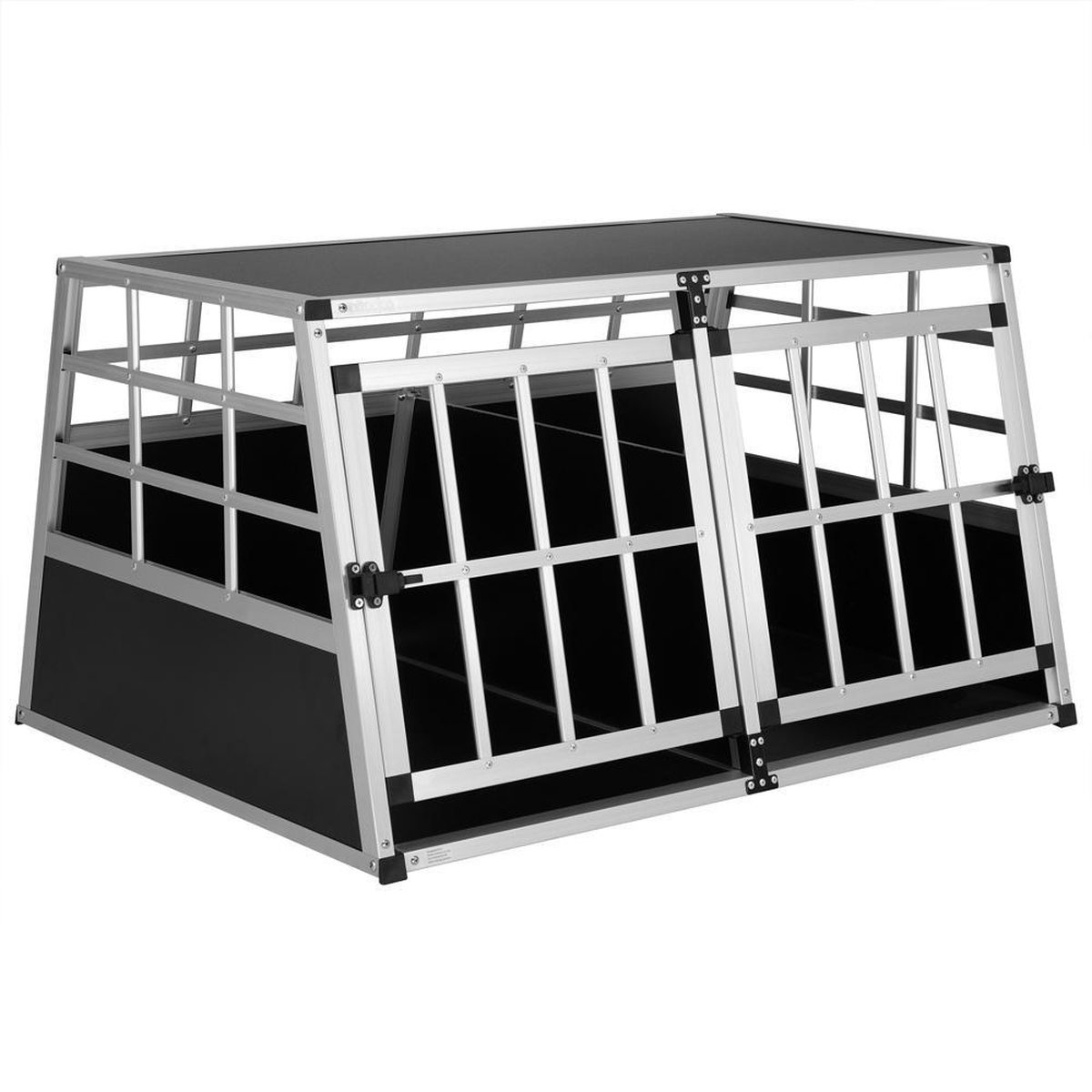 Cadoca Honden Transportbox XL - Aluminium - 89x70x51cm - Afsluitbaar