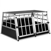 Cadoca Honden Transportbox XL – Aluminium – 89x70x51cm Afsluitbaar