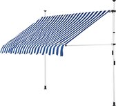 Detex Klemluifel Zonnewering - Verstelbaar 200x180 cm - Blauw Wit