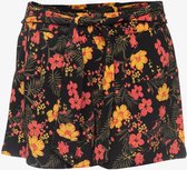 Jazlyn dames short met bloemenprint - Zwart - Maat L