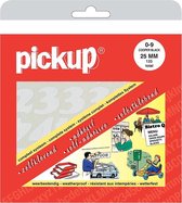Pickup plakcijfers boekje CooperBlack wit - 25 mm