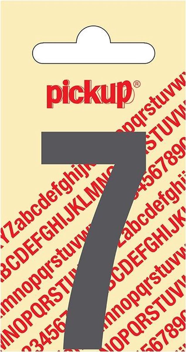 Pickup plakcijfer Nobel Grijs - 60 mm 7