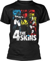 The 4Skins Heren Tshirt -L- The Good The Bad & The 4 Skins Zwart