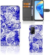 Book Style Case Xiaomi Mi 10T Pro | Mi 10T Smartphone Hoesje Angel Skull Blue