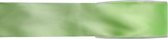 3x Hobby/decoratie groene satijnen sierlinten 1,5 cm/15 mm x 25 meter - Cadeaulint satijnlint/ribbon - Striklint linten groen