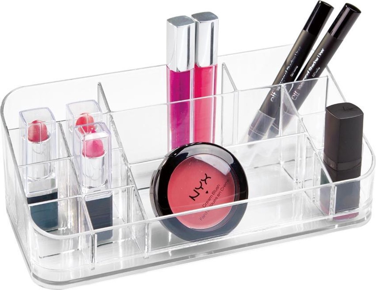 iDesign   Make-up organizer display   - Transparant - Sorteervakken