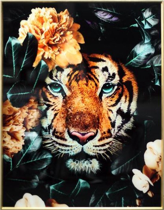 Reageren Nadruk Pelgrim WOONENZO - Schilderij tijger - glasschilderij - schilderij glas tijger -  cadeau voor man | bol.com