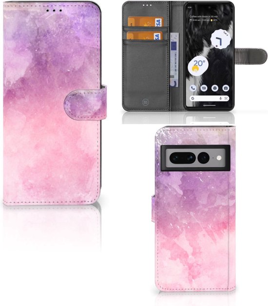 Hoesje Google Pixel 7 Pro Pink Purple Paint