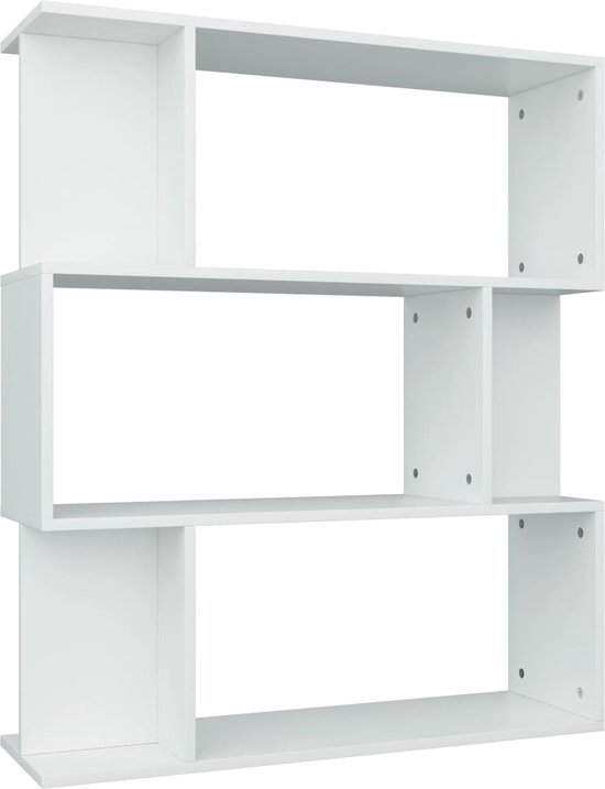 Boekenkast / kamerscherm 80x24x96 cm bewerkt hout gerookt eiken