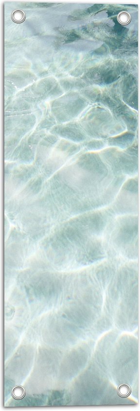 Tuinposter – Helder Zee Water - 20x60 cm Foto op Tuinposter (wanddecoratie voor buiten en binnen)