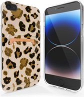 ShieldCase geschikt voor Apple iPhone 7/8 hoesje pasjes - Lovely Leopard - Tijgerprint - Luipaard uitstraling met pasjeshouder - Shockproof hardcase
