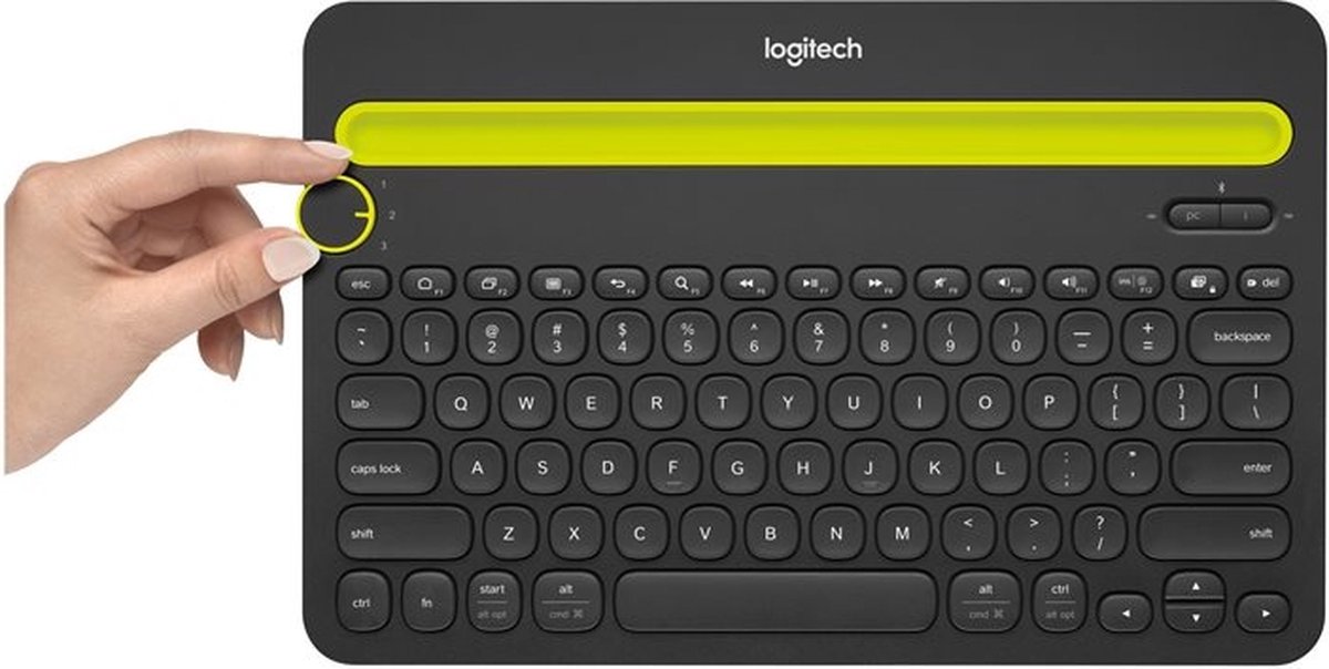 Logitech K480 - Draadloos Bluetooth Toetsenbord - QWERTY / Zwart | bol.com