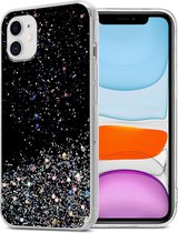 Cadorabo Hoesje voor Apple iPhone 11 PRO in Zwart met Glitter - Beschermhoes van flexibel TPU silicone met fonkelende glitters Case Cover Etui
