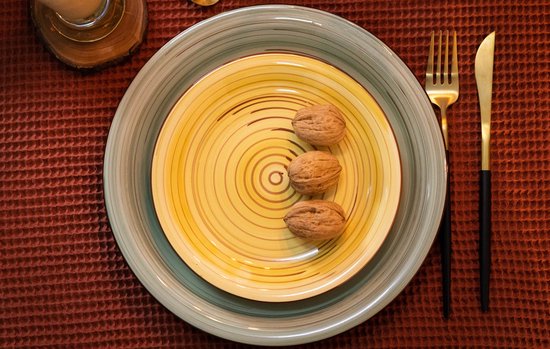 Assiette petit déjeuner (6 pièces) | Coloré | 19 cm | Poterie