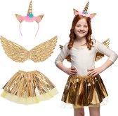 Set Unicorn Fairy Gold (diadème, ailes et tutu)