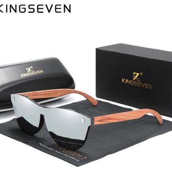 KingSeven - Grey Oculos Bamboo UV400 en Polarisatie Filter