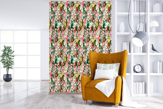 Papier peint - Papiers Papier peint photo Fleurs - Roses - Couleurs - Motif - Largeur 195 cm x Hauteur 300 cm