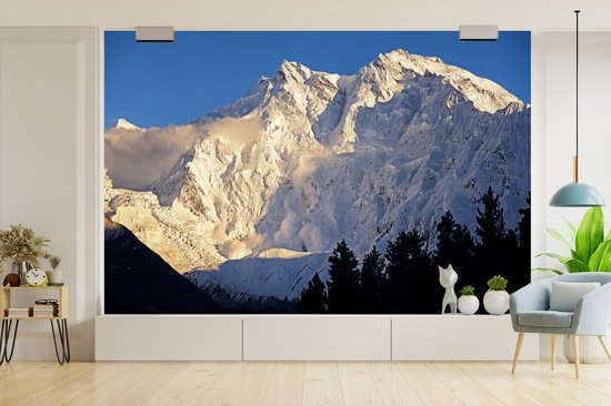 Avalanche sur Nanga Parbat fotobehang