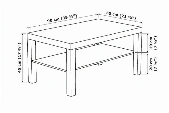 Toevallig naar voren gebracht liter Designglas Salontafel - Glas - Bijzettafel Woonkamer - Koffietafel - Ikea  Lack... | bol.com