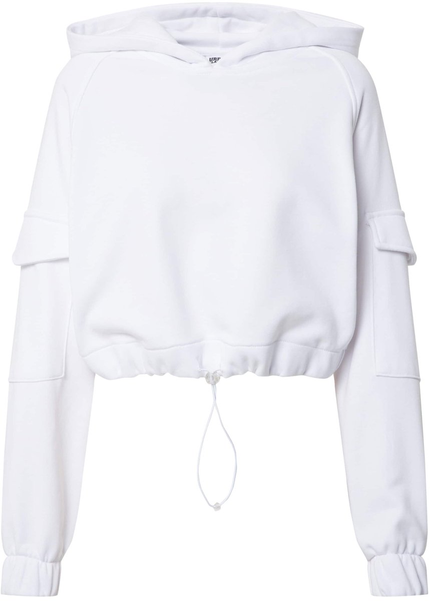 Urban Classics Short Worker Hoodie/trui L Wit