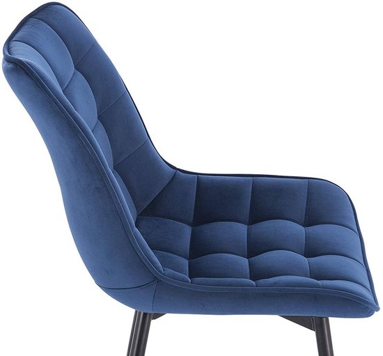 Design stoel Vogue Fluweel mosterdgeel zwart/ 43153