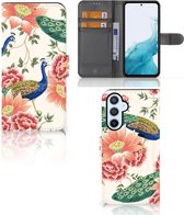 Telefoonhoesje met Pasjes geschikt voor Samsung Galaxy A54 5G Pink Peacock
